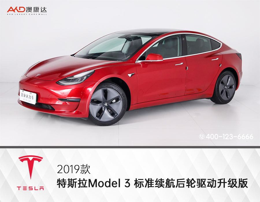 2019款 特斯拉Model 3 标准续航后轮驱动升级版